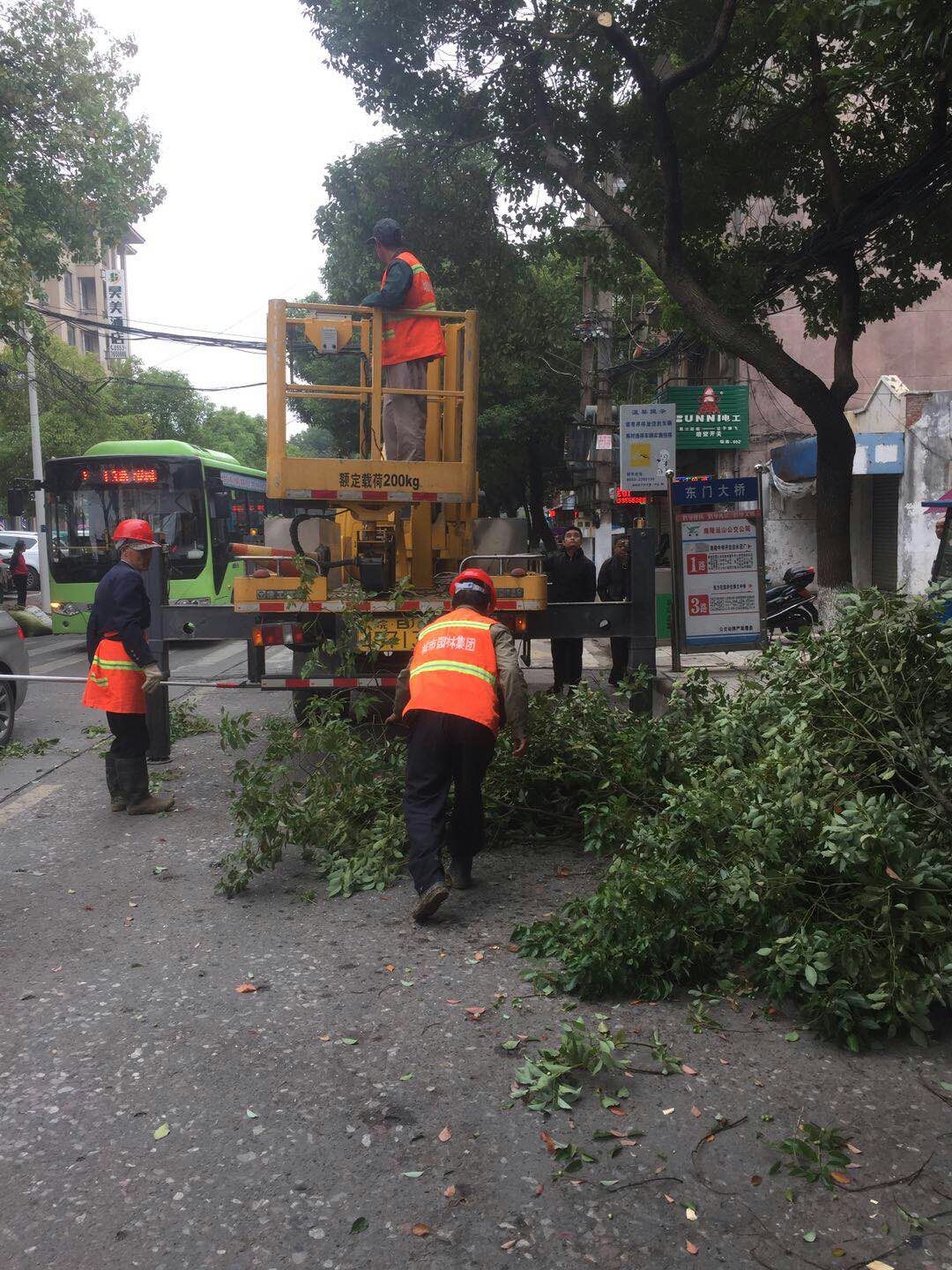 近日，我公司根據(jù)南陵縣市政園林所通知，組織安排人員車輛協(xié)助市政園林所路燈科修剪陵陽路兩側(cè)遮擋路燈照明的樹枝。此項(xiàng)工作持續(xù)了三天，消除了因路燈光照不足帶來的夜間通行安全隱患問題，受到沿線居民一致好評。